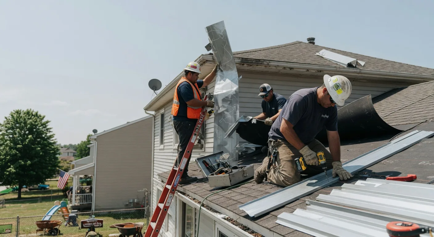 Storm Damage Metal Roof Repair in Hartline, WA